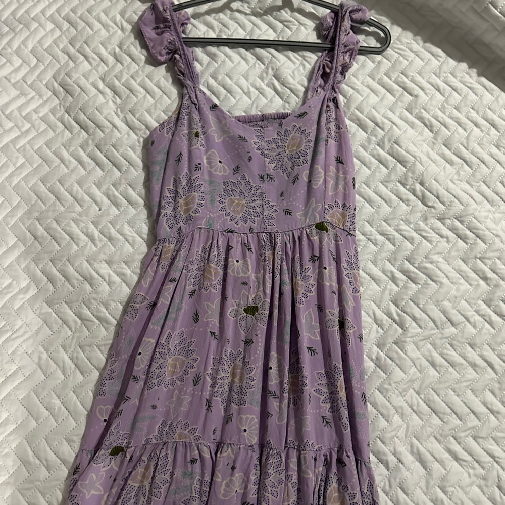 Floral Purple Midi Dress